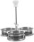 HOMOCONO 3 Egg Boiler Egg Boiling Machine Egg Cooker Poached Egg Maker Hard Boiled Egg Maker Egg Makers Hard Boiled Egg Holder Boil Poached Eggs Tool Poached Egg Pan Stainless Steel Silver