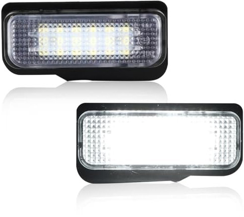 GSOWO LED Kennzeichenbeleuchtung für Merc-ed-es Ben-z E-Klasse W211 4D 5D C-Klasse W203 5D CLS-Klasse C219 4D SLK-Klasse R171 2D, Hochwertige Can-bus Fehlerfrei 18 SMD Nummernschildbeleuchtung