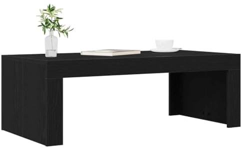 vidaXL Coffee Table Black Oak 102 x 50 x 35 cm Engineered Wood | Stylish look that fits right in with today’s interiors, Made from top-notch engineered wood,