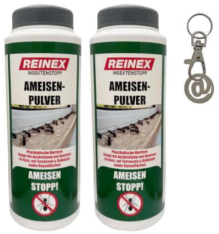 ILODA Einkaufswagenchip aus Metall + 2X 250g Ameisen-Pulver, Ameisen Streu- und Gießmittel, Ameisenstopp, Ameisenabwehr