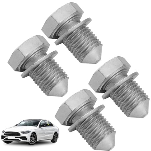 4 Piezas de Tapón de Drenaje de Aceite Universal con Anillo de Sellado, Engine Oil Drain Plug, Tornillo de Drenaje de Aceite, Tapón Roscado para Drenaje de Aceite de Motor, para Coches, Motocicletas