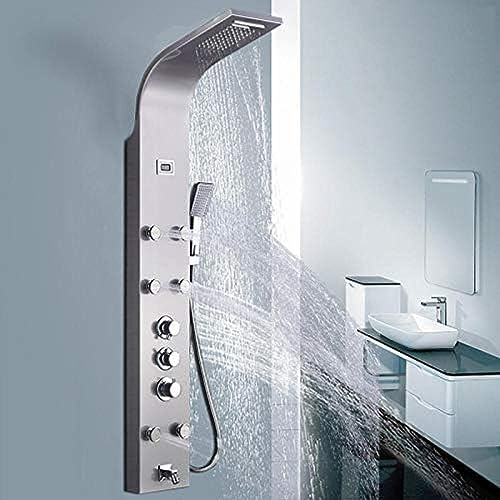 ZUOZUIYQ Pannello per la Doccia per Bagno termostatico Pannello Pioggia a Cascata Colonna Doccia per Doccia con Display Digitale