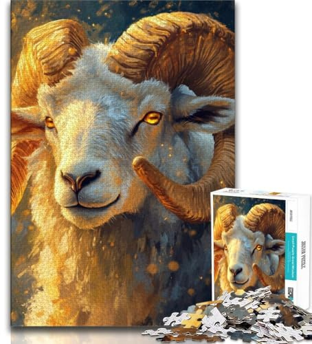 Galaxy Sheep Puzzle 1000 Teile für Erwachsene, anspruchsvolles Spiel und Familienspiel, Wanddekoration, einzigartige Geburtstags (38x26cm)