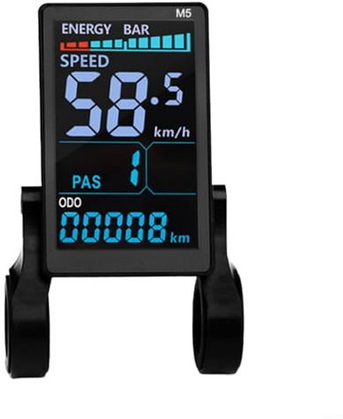 HomeVortex Elektrisches LCD-Display für Controller mit OMD2-Protokoll, 24 V-72 V, bunter Bildschirm mit Geschwindigkeit und Batterie-Info, wasserdichter 5-poliger Anschluss für E-Bike
