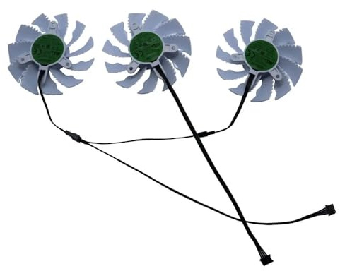 FANFAOZ T128015SU, Ventola per schede Video, Dissipatore GPU VGA, per Gigabyte per RTX 3070Ti 3080 3070 3080ti OC Bianco per Versione, Raffreddamento Scheda Grafica(3 PCS)