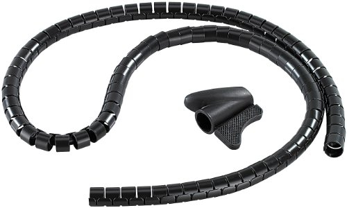 dream audio Flexible Kabelkanäle: Flexibler Kabelschlauch 22mm mit Einfädeltool, 1.5m in schwarz (Kabelkanal flexibel, Kabelschacht flexibel)