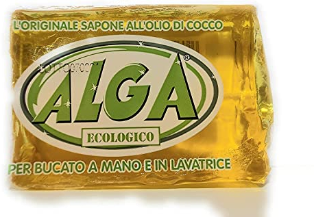 ALGA sapone ecologico all'olio di cocco per bucato a mano e lavatrice - L'originale, biodegradabile saponetta 400 GR