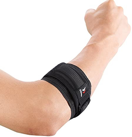 Zamst Ellenbogenbandage - Tennisarm Bandage für Laterale und Mediale Ellenbogenschmerzen, Sehnenscheidenentzündung Bandage - Tennisarm Bandage Ellenbogen für Golf Tennis (S)