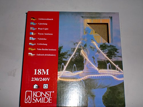 Konstsmide 2390-000 Lichterschlauch 18 m bunt mit Blinkfunktion für Außen