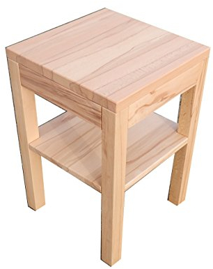 Martin Weddeling Beistelltisch, Kernbuche massiv, 40x40x50cm, Klassisch, Braun, Holz, Fertig Montiert, Pflegeleicht
