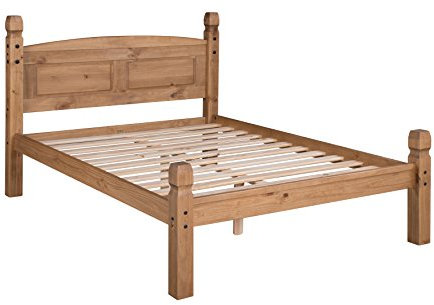 Corona Bed Frame Double 4'6 Low Foot End Solid Pine Bedroom