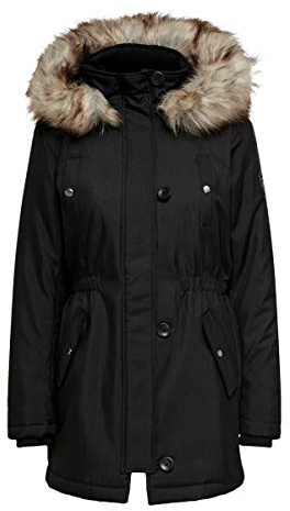 ONLY Damen Parka Jacke onlIRIS Parka OTW, Gr. 36 (Herstellergröße: S), Schwarz (Black)