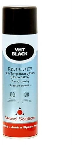 Aerosol Solutions Pro-Cote VHT Black Spray Paint 500ml