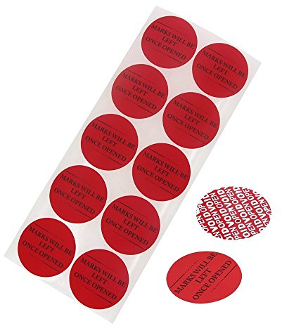 Tamper Evident Security Tape, Solitary Walker Sicherheit verhindern geöffnet Tape Legende Marks werden links einmal geöffnet (100 Stück Durchmesser 2 Runde Aufkleber)