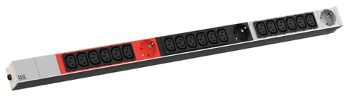 Bachmann 800.2337 IT PDU ALU 1HE 18x C13 3X Schutzkontakt CEE 3X 16A Rot/Aluminium