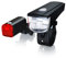 CSL - LED Fahrradlicht Set - StVZO zugelassen - Fahrradlampe Fahrradlicht Fahrradlampenset - Frontlicht und Rücklicht - batteriebetrieben - 30 Lux Schwarz