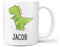 TeHe Gifts Personalised Children's Boy Dinosaur Name Mug