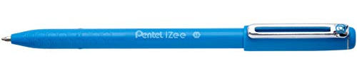 Pentel BX460-S Kugelschreiber iZee, Modell mit Kappe, Metallclip, 0,5 mm Strichstärke, 1 Stück, hellblau