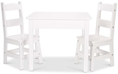 Melissa & Doug | Tisch und Stühle aus Massivholz | Kindermöbel| Robuste Holzmöbel | Tolles Geschenk für Mädchen und Jungen – ideal für 3,4, 5 Jahre und älter