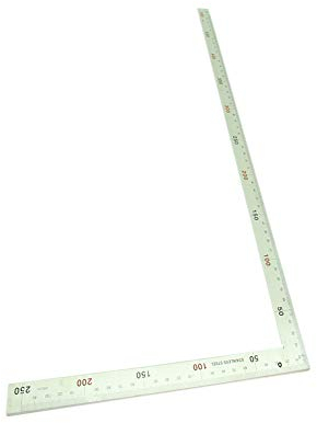 Utoolmart Verdicktes 250 × 500 mm L-förmiges Anschlagwinkel-Lineal aus Edelstahl für die Messung und Markierung von Holzbearbeitung, Tischler, 1 Stück