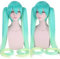 Cosplay Kostüm Vocaloid Hatsune Miku Racing Cosplay Perücke Lange gerade Zöpfe Grünes Kunsthaar für Party Halloween Perücken CY120-25