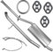 Adamot Endschalldämpfer Auspuff Endtopf für Mercedes A A140 A160 A190 W168 1.4i 1.6 1.9