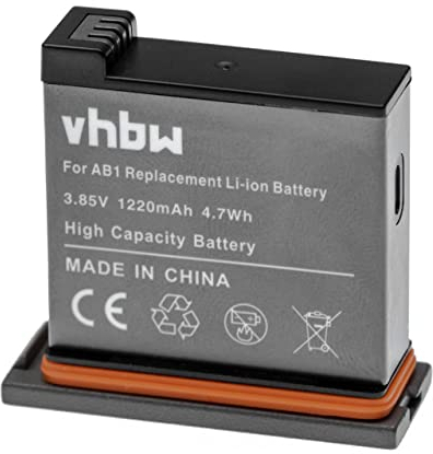 vhbw Akku kompatibel mit DJI Osmo Action Kamera Digicam DSLR (1220mAh, 3,85V, Li-Ion)
