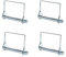 INCREWAY Perno di bloccaggio con filo, 4 pezzi da 12 mm, in acciaio al carbonio, perno di bloccaggio quadrato, per pista, fattoria, prato (12 x 80 mm)