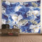 Aotiwe Wandteppich Aesthetic Groß, Vintage Wanddeko Wohnzimmer Blumenstrauß Cluster aus Polyester Blau Weiss 350X256Cm