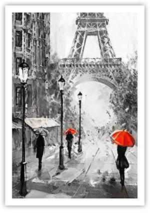 Poster ohne Rahmen Deko 70x100cm Paris Stadt Zuhause Wandposter Art Prints Wanddeko Bild Wand Kunstdruck Wandbilder Dekoration Wohnzimmer Schlafzimmer Küche Modern Wall Art Decor - P2XPA70x100-3942