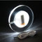 LED Untersetzer für Getränke,KINGCOO Acryl Wiederaufladbare Flasche Leuchte Untersetzer Trinkflasche Luminous Glas Matte Getränkehalter für Cocktail Party Hochzeit Verlobung Weihnachten(Rund/weiß)