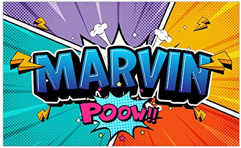 timalo® Cooles Comic Style Poster mit Namen personalisiert | Robuste Kinder Wanddeko mit Retro Cartoon Bild für die Wand | Deko Poster XXL Wandbild Kinderzimmer Gamer für jungs | Motiv 59