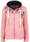 Geographical Norway Fespote Lady - Felpa Donna Zip Hoodie Tasche - Pile Donna Maglione Manica Lunga Giacca Cappuccio - Abito Ideale Primavera Estate Autunno Inverno Stagione (Rosa Pallido L)