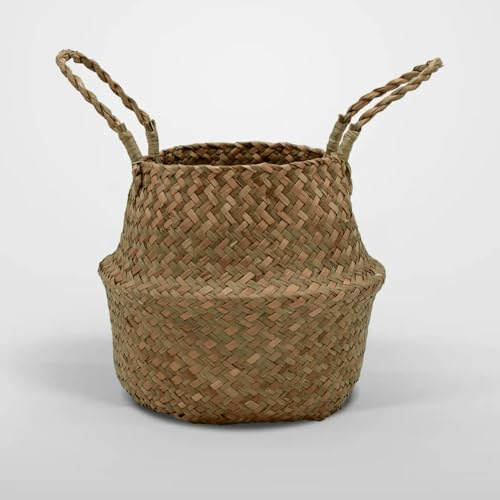 BLAINE - Maceta de Fibra de Palma 23cm Plegable, Maceta Thursday, Macetas Decorativas Interior/Exterior, Soporte para Plantas, Para Adornar Plantas Artificiales y Plantas Naturales Interior/Exterior