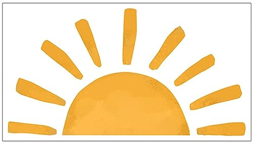 1 Blatt Halber -Wandaufkleber Boho-Sonnenschein-Wandaufkleber Abziehen Und Aufkleben Sonnenaufkleber Sonnenaufgang Wandkunst Wandgemälde Spielzimmer Kinderzimmer