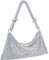TOPALL Clutch Glitzer Damen,Silber Abendtasche,Handtasche Diamant Tasche Schultertasche Silber mit Reißverschluss, Strasssteine Clutches Brieftaschen Umhängetasche für Party Freizeit Date(A-Silber)
