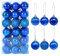 36 Palline di Natale in Plastica Oro Rosa - Ornamenti e Decorazioni per Albero di Natale (Blu)