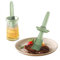 BULANGDE Aceitera Cristal 200ml con Pincel Cocina Silicona,Resistente Temperaturas Brochas Pastelería Cepillo Barbacoa para Hornear Alimentos BBQ Oil Dispenser Botella Frasco (Verde)