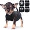 4 Pieces Chihuahua Clothes Dog Clothes for Small Dogs Boy Summer Teacup Yorkie Spring Letter Security Pet Shirts Soft Puppy Cloth Tiny Doggie Outfit Pet Cat Clothing XXS Black