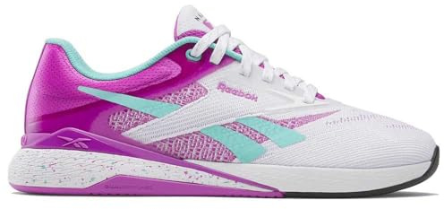 Reebok Women's Nano X5 Trainers, FTW White Purple Rave Ai Aqua, 5.5 UK