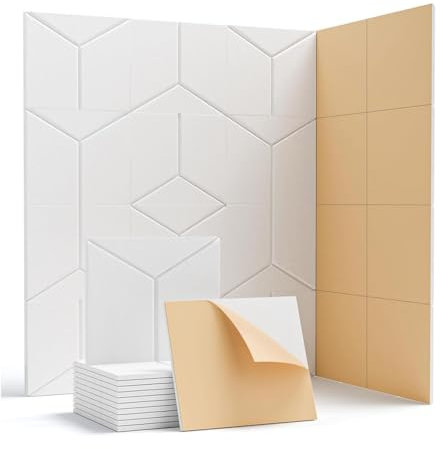 Clyictz Schalldichte Wandpaneele, 30,5 x 25,4 x 1 cm, selbstklebend, schalldichte Paneele für Zuhause, Aufnahmestudio, Büro, , 12 Stück