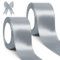 GXFCING Satinband Silber 50mm, 46 Meters Geschenkband Breit Schleifenband, Silber Stoffband Deko Band für Geschenkverpackung, Taufe, Geburtstag, Hochzeit, Weihnachten