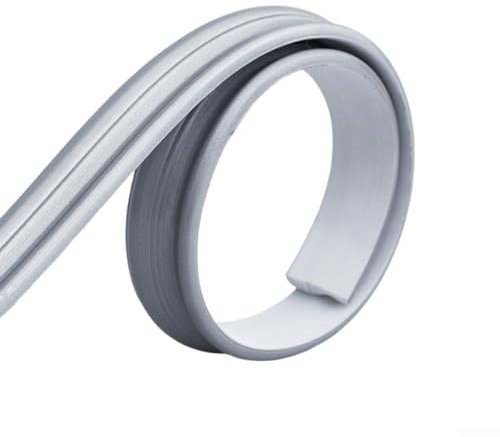 Dekorativer Rahmen für Wandpaneele, PVC-Konstruktion, 5 m Länge (Silber)