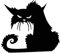 RORPOIR Selbstklebende Fensterbilder Katzen Wandtattoo PVC Wanddekoration 42 x 37 Cm Für Halloween Deko Hochwertige Wandsticker Für Wohnzimmer Schlafzimmer Und Küche AW9421L
