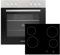 Backofen Herdset Einbau Kochfeld Glaskeramik rahmenlos 72 L Respekta HS2001-26