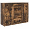 vidaXL Sideboard mit Schubladen Räuchereiche 100,5x35x76 cm, Kommode, Schrank, Flurschrank, Anrichte, Küchenschrank, Wohnzimmerschrank