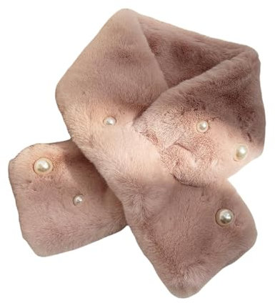 SuChengSS Sciarpa Donna Sciarpa per Donne Autunno E Inverno di Colore Solido Interamente Match con Collo A Croce Calda Spessa-Rosa