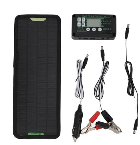 24v Car Battery Solar Panel Charger, Energy-Saving Trickle Charger for Trucks, 32x12cm/12.6x4.72 Inches Tractors, Caravan, Motorcycles, Winter Practical Tool