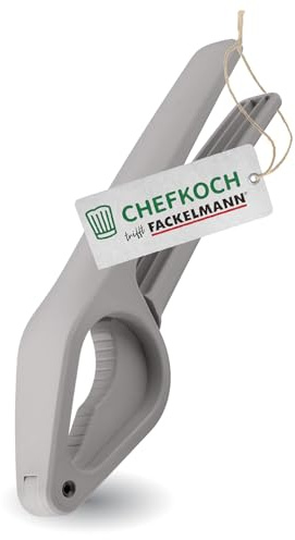 FACKELMANN Chefkoch trifft Nussknacker 20 cm – Ergonomischer Griff, Spülmaschinengeeignet, Made in Germany, Hellgrau
