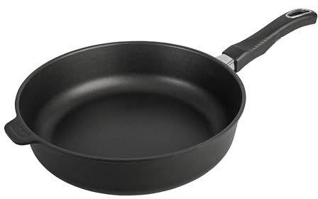 Gastrolux Sauteuse Induction 28 cm Manche Amovible - Antiadhésive Bords Hauts sans PFOA, Fonte d'Aluminium, Cuisson Sans Matière Grasse, Revêtement Biotan Plus, Four 260°C
